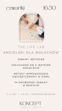 KONCEPT rozwojowy - The Life Lab, czyli angielski dla maluszków