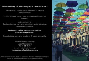 Nowa inicjatywa w centrum Leszna. Bądź jej częścią!