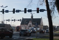 Skrzyżowanie z sygnalizają świetlną z sekundnikami