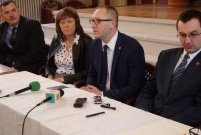 Uczestnicy konferencji prasowej