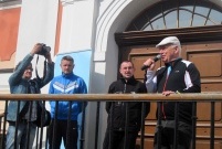 Od lewej: Naczelnik T.Szymański, wiceprezydent P.Jóźwiak i redaktor A.Neczyński