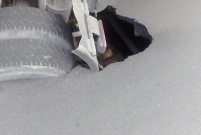 Zapadnięta ciężarówka