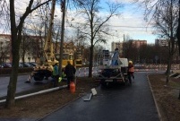 Wymiana słupów oświetleniowych na ul. Grunwaldzkiej