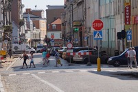 Ulica Słowiańska w Lesznie w trakcie przebudowy (zdj. 20.08.2018)