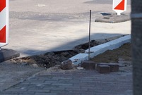 Ulica Słowiańska w Lesznie w trakcie przebudowy (zdj. 20.08.2018)