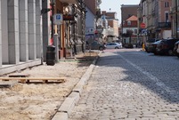 Ulica Słowiańska w Lesznie w trakcie przebudowy (zdj. 20.08.2018)