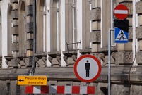 Ulica Słowiańska w Lesznie w trakcie przebudowy (zdj. 20.08.2018)