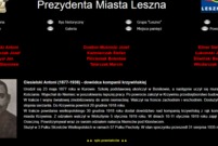 Fragmenty strony poświęconej Powstaniu Wielkopolskiemu w rejonie Leszna