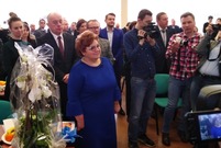 Pożegnanie skarbnik Barbary Krawiec miało miejsce w czasie V sesji Rady Miejskiej Leszna