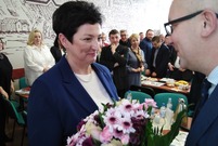 Gratulacje nowej pani skarbnik składa Prezydent Miasta Leszna