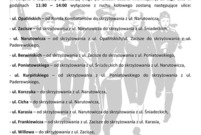 Wykaz ulic całkowicie lub częściowo wyłączonych z ruchu kołowego w czasie biegu