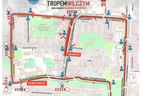 Mapka z trasą biegu Tropme Wilczym