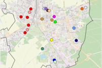 Na mapce zaznaczono lokalizacje zgłoszonych do Budżetu Obywatelskiego 2019 projektów