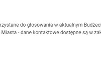 Komunikat w przypadku próby powtórnego głosowania