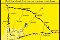 Schemat tymczasowej organizacji - ul. Osiecka w przebudowie