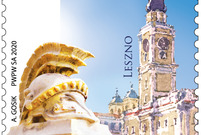 Znaczek pocztowy z wizerunkiem Leszna