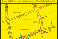 Schemat organizacji ruchu na ul. Estkowskiego w Lesznie