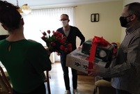 Prezydent Łukasz Borowiak z wizytą u Mateusza i Jego Rodziców