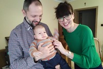 Prezydent Łukasz Borowiak z wizytą u Mateusza i Jego Rodziców