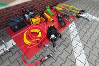 Prezentacja sprzętu strażackiego zakupionego z Budżetu Obywatelskiego Miasta Leszna na rok 2021