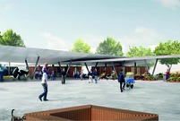 Wizualizacja Nowego Rynku po modernizacji - projekt: Front Architects