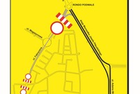 Mapka z zaznaczonym objazdem