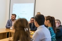 Spotkanie Prezydenta Miasta Leszna ze studentami z Ukrainy i Kazachstanu uczącymi się w PWSZ w Lesznie w ramach Erasmus+