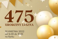 Plakat 475 urodzin Miasta Leszna