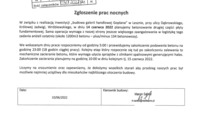 Pismo od wykonawcy budowy galerii handlowej Goplana  