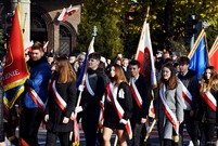 Główne uroczystości święta 11 Listopada odbywały się pod  pod Pomnikiem 200-lecia Konstytucji 3 Maja i Odzyskania Niepodległości.