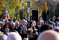 Główne uroczystości święta 11 Listopada odbywały się pod  pod Pomnikiem 200-lecia Konstytucji 3 Maja i Odzyskania Niepodległości.