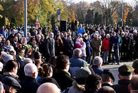Główne uroczystości święta 11 Listopada odbywały się pod  pod Pomnikiem 200-lecia Konstytucji 3 Maja i Odzyskania Niepodległości.