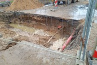 Wykopy na skrzyżowaniu ul. Myśliwskiej z Łowiecką