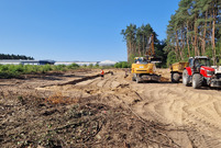 Plac budowy na Mierniczej w Lesznie. 