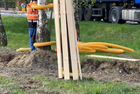 Budowa nowej trasy rowerowej wzdłuż ulicy Chocimskiej w dzielnicy Gronowo w Lesznie