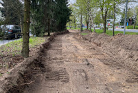 Budowa nowej trasy rowerowej wzdłuż ulicy Chocimskiej w dzielnicy Gronowo w Lesznie