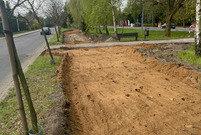 Budowa nowej trasy rowerowej wzdłuż ulicy Chocimskiej w dzielnicy Gronowo w Lesznie