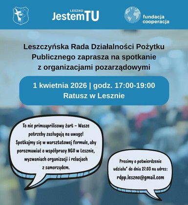 Spotkanie z organizacjami pozarządowymi w leszczyńskim Ratuszu