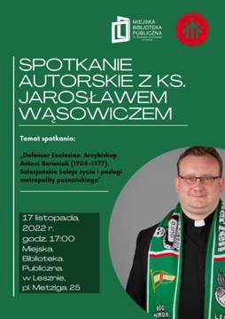 Spotkanie autorskie z ks. Jarosławem Wąsowiczem