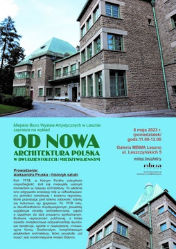 Od Nowa. Architektura Polska w Dwudziestoleciu Międzywojennym - wykład w MBWA