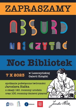 Absurd nie czytać Haška - Noc Bibliotek 2023