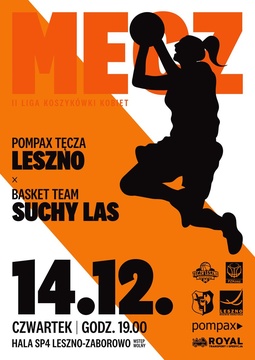 Mecz POMPAX Tęcza Leszno- Basket Team Suchy Las 