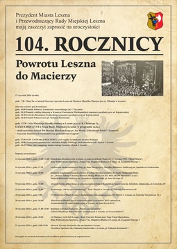 104. rocznica Powrotu Leszna do Macierzy
