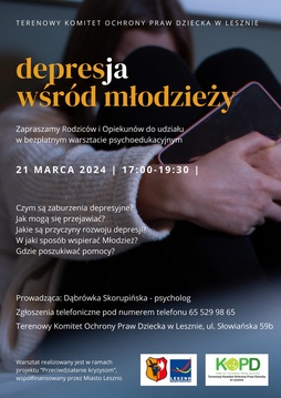 Warsztat psychoedukacyjny pt. „Depresja wśród Młodzieży”