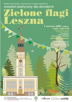 Zielone flagi Leszna -  warsztat plastyczny dla dorosłych w MBWA Leszno