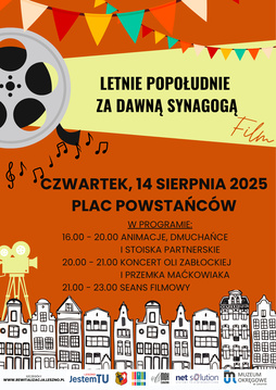 Letnie popołudnie za dawną synagogą – animacje, koncert i kino plenerowe w Lesznie!