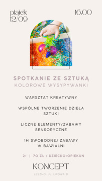 SPOTKANIE ZE SZTUKĄ - kolorowe wysypywanki