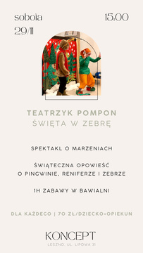 TEATRZYK POMPON - święta w zebre