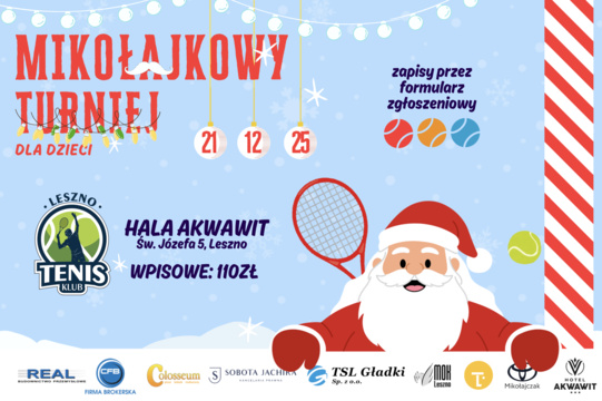 Mikołajkowy Turniej Tenisa dla dzieci 