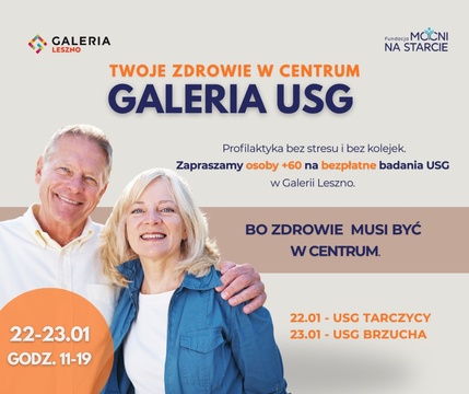 GALERIA USG- bezpłatne badania USG dla osób 60+